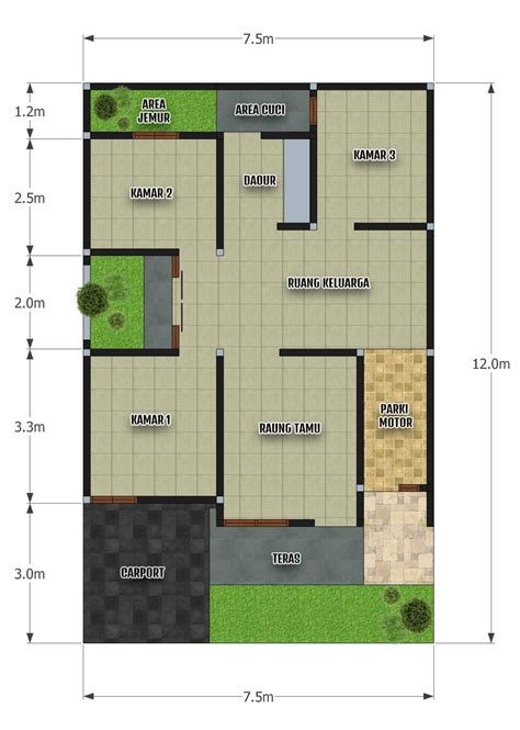Denah Rumah Minimalis Unik Dan Ukurannya Desain Minimalis