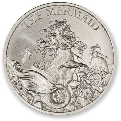 1 Oz Intaglio Mint Mermaid Silver Round