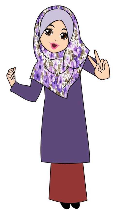 Pin Oleh Berrin Kahraman Di Silhouette Cameo Kartun Kartun Hijab Chibi
