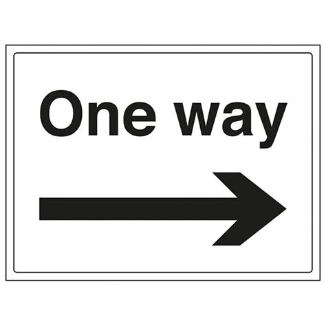 One Way Arrow Right Caution Danger Safety Signs Vsafety