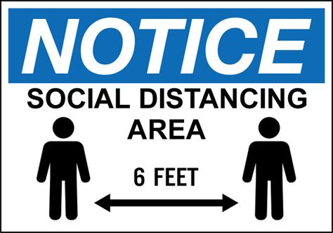 Social Distancing 6 Feet Sign Zing Green Products