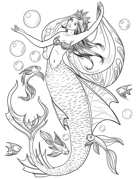Pin By Elisabeth Wells On Mermaid Mermaid Coloring Book Mermaid