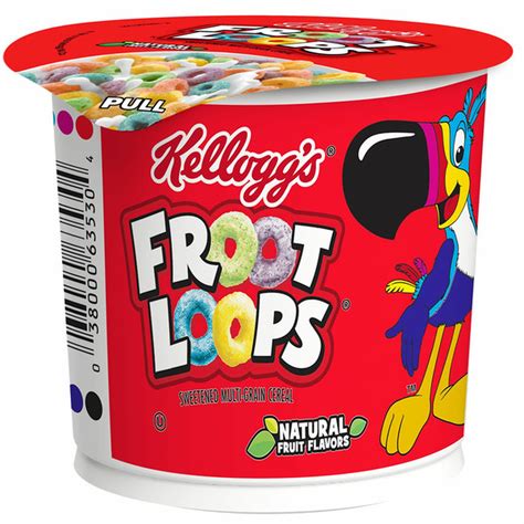 Kelloggs Froot Loops Breakfast Cereal Cup Fruit Flavored Breakfast