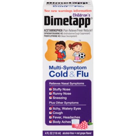 Dimetapp Childrens Multi Symptom Red Grape Flavor Cold And Flu Liquid