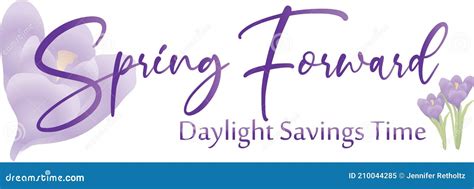 Spring Forward Daylight Savings Time Graphic Stock Illustration