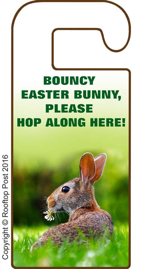 Bouncy Easter Bunny Doot Hanger Rooftop Post Printables