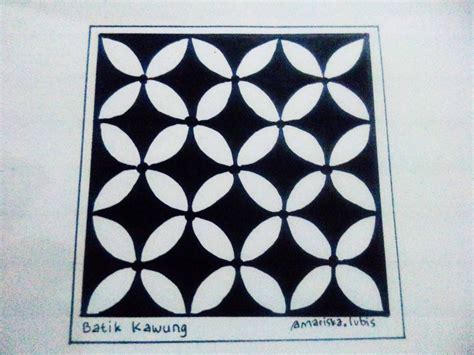 Gambar Batik Kawung Mudah