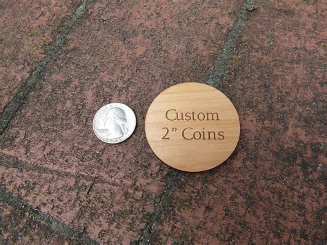 Custom 2 Inch Wood Coins Etsy