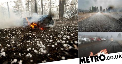 Epic Hail Storm Puts Out Wildfire Burning Across Northern California