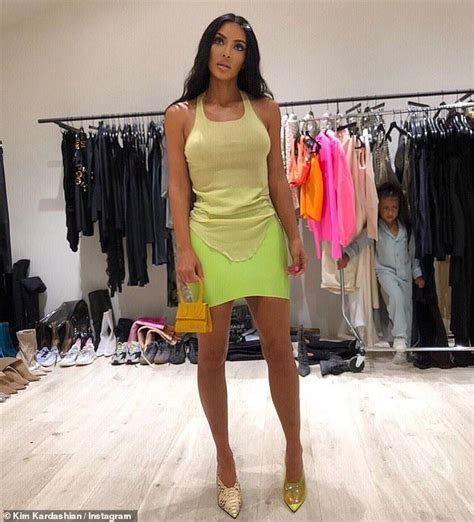 neon dream kim kardashian west posted a photo from a fitting with daughter north as she tried
