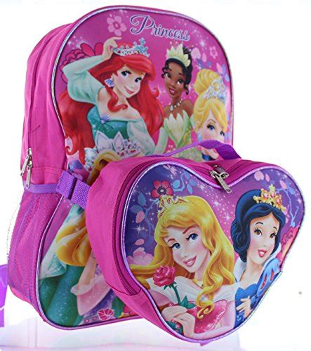 Buy Disney Princess 15 Backpack With Lunch Bag Cinderella Tiana Ariel Rapunzel Online At