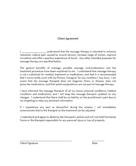 Therapy Contract Template