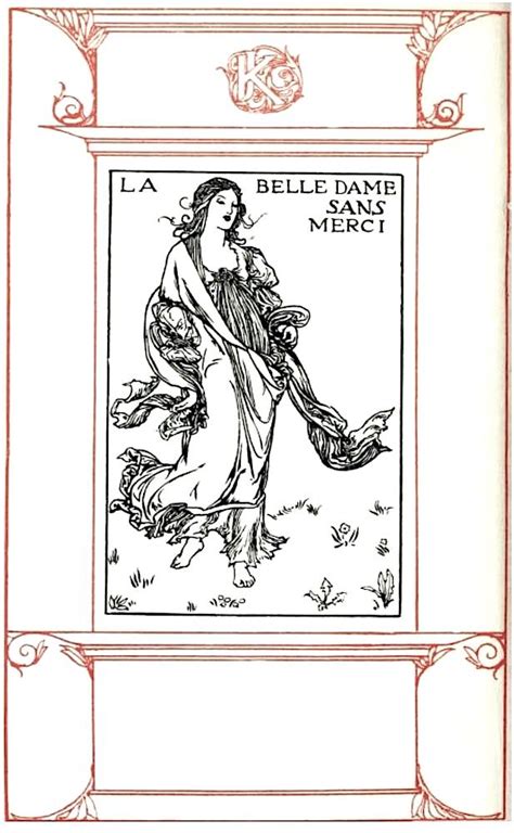 Frontispiece La Belle Dame Sans Merci By Robert Anning Bell