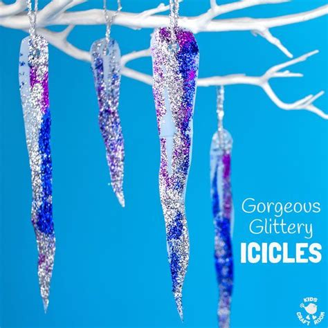 Gorgeous Glittery Icicles Icicle Crafts Winter Crafts For Kids