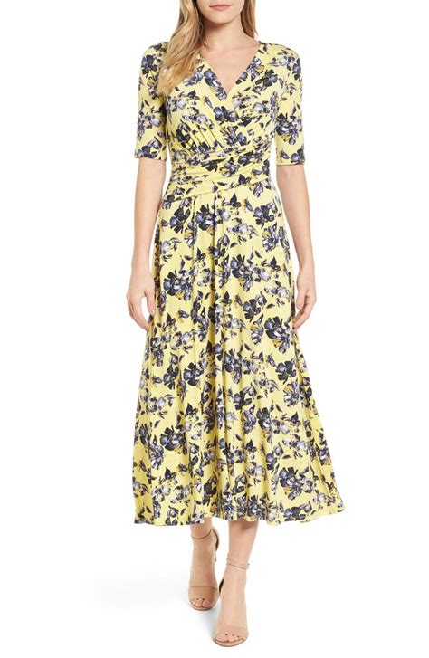 Chaus Floral Ruched Midi Dress Nordstrom