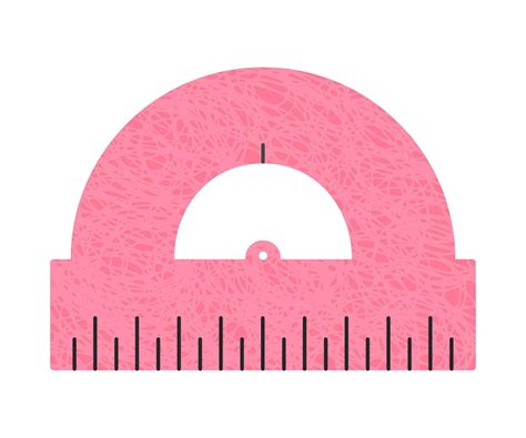 Protractor Ruler Doodle Icon Vector Illustration Isolated 25383751