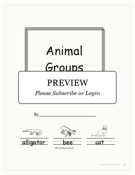 Animal Groups A Printable Book Enchanted Learning