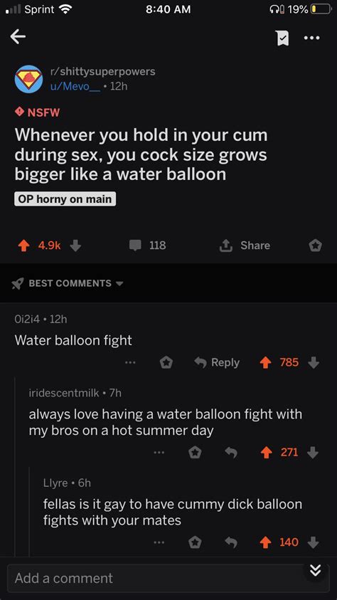 “cummy dick balloon fight” r suddenlygay