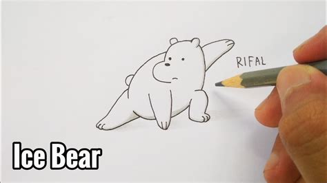 Gampang Cara Menggambar Ice Bear We Bare Bears How To Draw Ice Bear