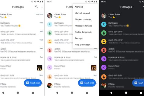Dark Mode Comes To The Latest Version Of Android Messages The Verge