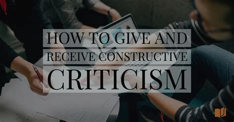 How to Give and Receive Constructive Criticism | The Writer's Cookbook