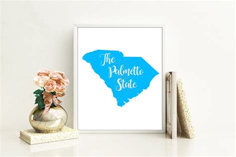 South Carolina State Nickname The Palmetto State Instant Etsy