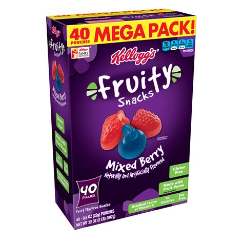 Kelloggs Fruit Snacks Mixed Berry 40 Ct 08 Oz