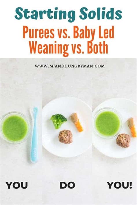 Starting Solids Purees Or Baby Led Weaning Mj And Hungryman