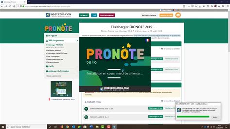 Pronote 2019  installer le client & désinstaller le client Pronote