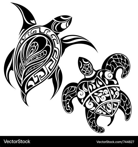 Tortue Tatouage Tribal Tortue Tatouage Vecteur Illustration My Xxx