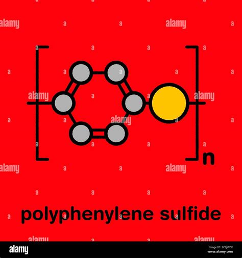 Polyphenylene Sulfide Pps Polymer Chemical Structure Commonly Used