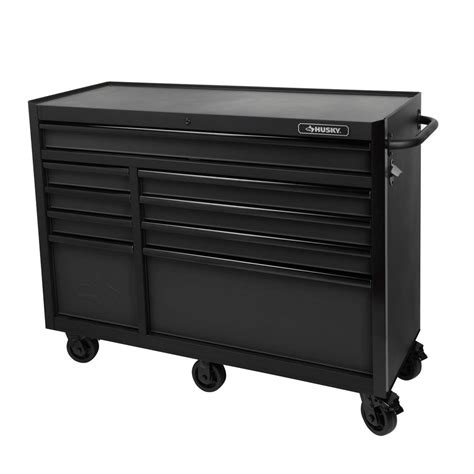Husky 52 In 9 Drawer Tool Cabinet Textured Black H52tr9 The Home Depot