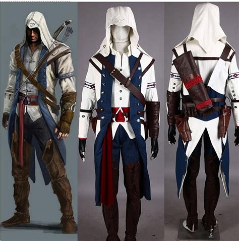 Free Shipping Halloween Costumes For Men Assassins Creed 3 Connor