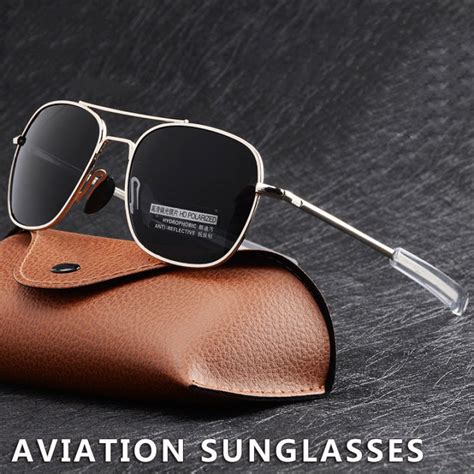 Oyki Fashion Aviation Style Uv400 Men S Ao Pilot Sunglasses Brand Designer Optical Anti