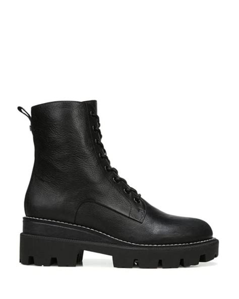 Sam Edelman Leather Garret Combat Platform Boots In Black Lyst