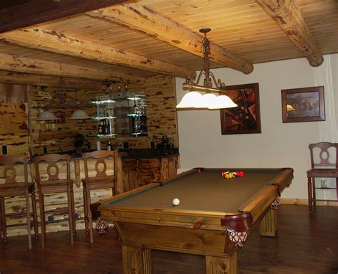 Rustic Finished Basement Ideas Basement Bar And Game Room With Guest Suite Home Bar Plans