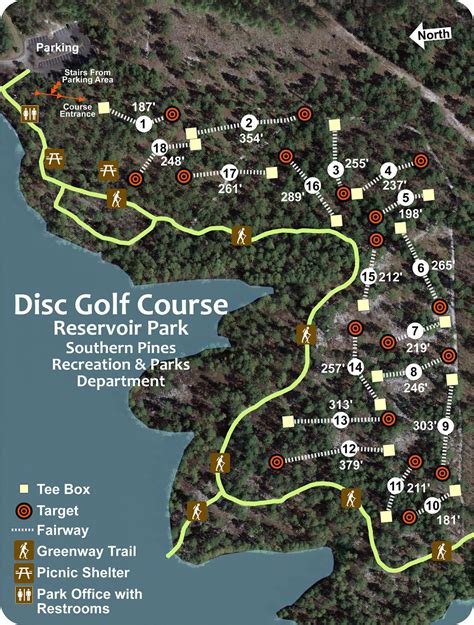 Pinehurst Nc Resevoir Park Dgc Course Map Southern Pine Pinehurst