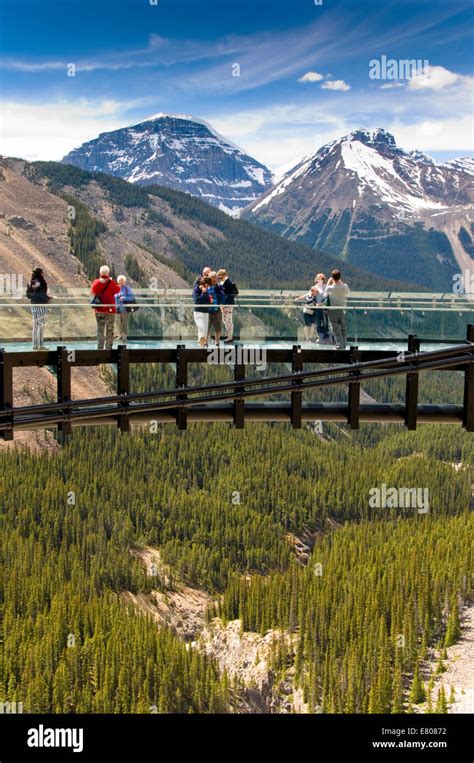 Glacier Skywalk Jasper National Park Alberta Canada Stock Photo Alamy