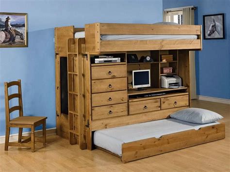 Wood Bunk Bed With Desk An Ideal Space Saving Solution For Any Bedroom