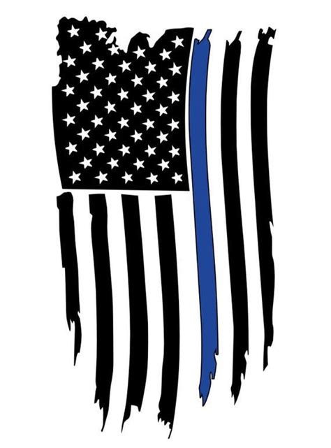 Distressedweathered Thin Blue Line Flag Decal Etsy In 2021 Thin