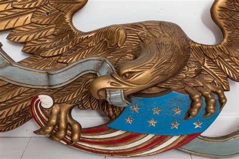 over scale cast iron bellamy style american eagle wall plaque at 1stdibs