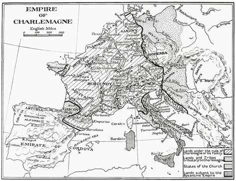 Harta Franței Care Arată Imperiul Lui Carol Cel Mare Secolul Al 9 Lea