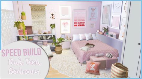 Pink Cluttered Teen Bedroom 💗 The Sims 4 Speed Build Youtube