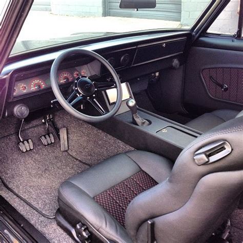 The Interior Of An Old Car Is Clean And Ready To Be Used