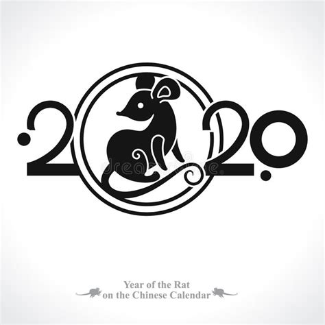Stylish Template 2020 With A Cute Cartoon Rat Chinese New Year Of The