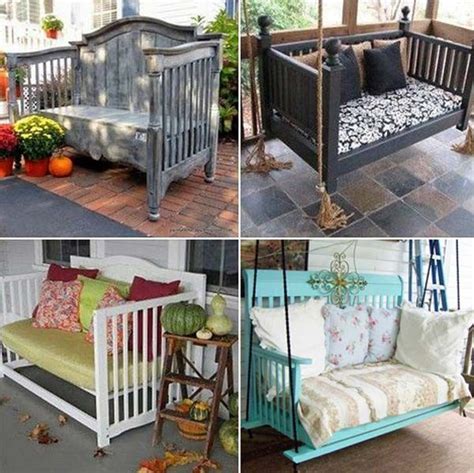 Reuse The Old Cribs To Make Awesome Benches Or Swing Bed Awesome Old