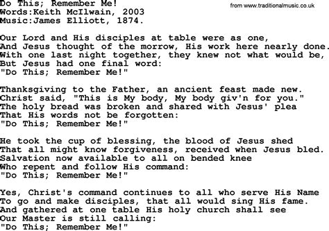 Hymns And Songs For The Eucharistcommunion Do This Remember Me