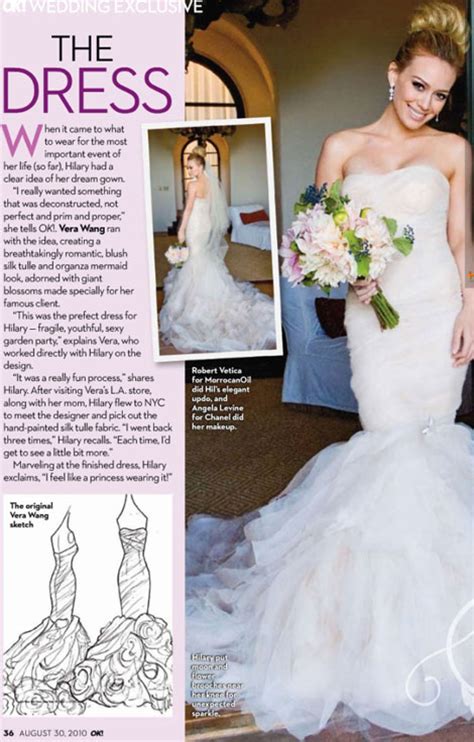 Hilary Duffs Vera Wang Wedding Dress Stylefrizz