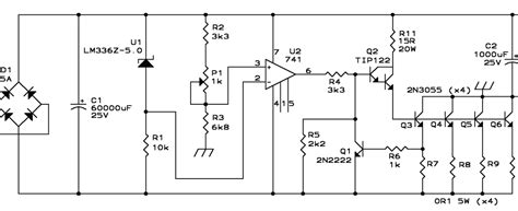 138v 20a Linear Power Supply Circuit And Explanation Electronic