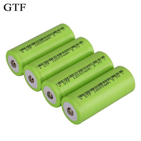 GTF Original 26650 Battery 3.7v 12000mah Rechargeable Li ion Battery ...